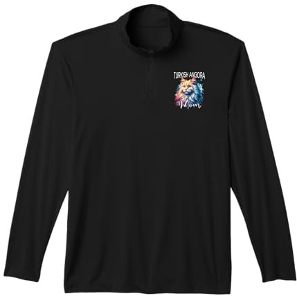 Turkish Angora Mom Cat Mom Turkish Angora Performance Quarter-Zip Top