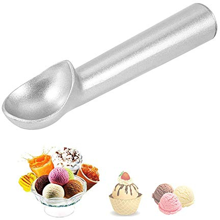 Paletta per Gelato in Solido Acciaio Inox ergonomica, Mini Paletta per Gelato, Biscotti e Yogurt congelati