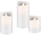 goobay 3er Set LED Echtwachs-Kerzen, weiß; 3er Set LED Echtwachs-Kerzen, weiß - Wunderschöne und sichere Lichtlösung für viele Bereiche wie Haus und Loggia, Büros, Schulen oder Seniorenheime