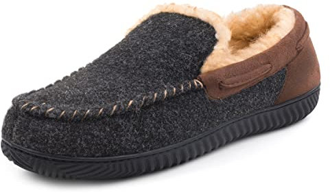 RockDove Hearthfire Herren-Hausschuhe aus Memory-Schaum,schwarz 46