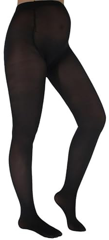 Franzoni Collant Maternity 50 Denari, Collant Donna Premaman, Calze Coprenti con Pancerina per Donna in Dolce Attesa, Calze Gravidanza in Morbida Microfibra - Made in Italy (nero, 3)