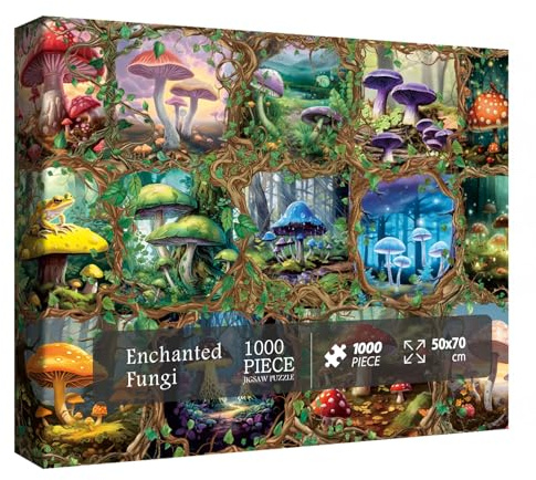 BBOLDIN Pilz-Puzzle für Erwachsene, 1000 Teile, Natur, Karton, Jigsaw, Puzzle, 1 Set, 1000 Stück, 1000 Teile, 1 Box, Erwachsener, Games/Puzzles