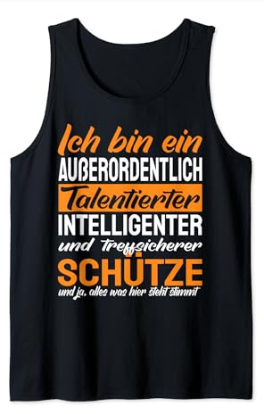 Wurftauben Tontaubenschießen Sportschießen Schütze Tontauben Tank Top