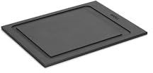 Woll Cut & Serve - Tagliere 25 x 19 cm, altezza 7 mm, in materiale composito certificato FSC, senza BPA e VOC, resistente al calore fino a 175°C, lavabile in lavastoviglie, colore: nero opaco