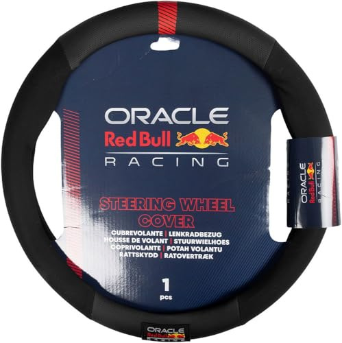 Red Bull Racing Red Bull Coprivolante Antiscivolo Powerbar Nero/Rosso Per Auto 100% PU, Materiale Antiscivolo, Facile Installazione, Resistente E Universale, Diametro 38 Cm