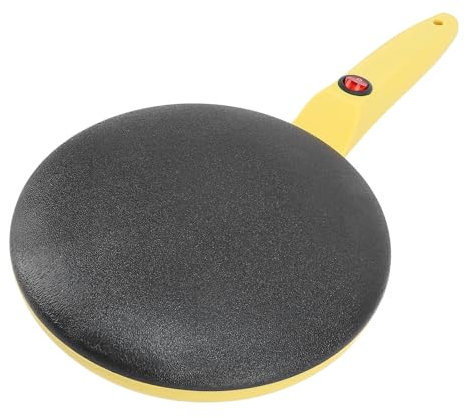 Macchina per Crepe Elettrica 8 Pollici con Rivestimento Antiaderente, Padella per Crepe Portatile con Controllo Automatico della Temperatura per Pancake, Omelette e Uova