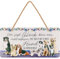 LANOLU Retro Blechschild Hund- Wer sagt Glück- Deko Hund Geschenke für Hundeliebhaber - Poster Metallschild mit lustigem Spruch als Dekoration für Garten und Küche mit Jutekordel 16x32cm