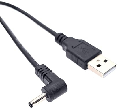 JZK 1m USB vers DC 5 V câble d'alimentation avec prise coudée 3.5 x 1.35 mm, câble chargement USB vers DC 3.5 mm pour éclairage LED, mini haut-parleur, câble charge pour brosse à dents électrique