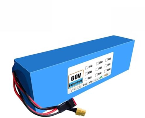60V E-Bike Pedelec Akku 100AH 16S4P Electric Bicycle Battery Hochleistungs-Lithium-Ionen-Akkus Für Elektrofahrräder Mit Ladegerät XT30