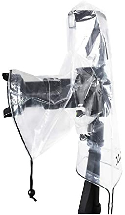 JJC 6 pieces Camera Rain Cover Protector for Canon Nikon and Other Digital SLR Cameras with lens & Flash - length and width up to 10''x6.3''/ 25x16cm, Transparent Camera Rain Coat Rain Sleeve - type C