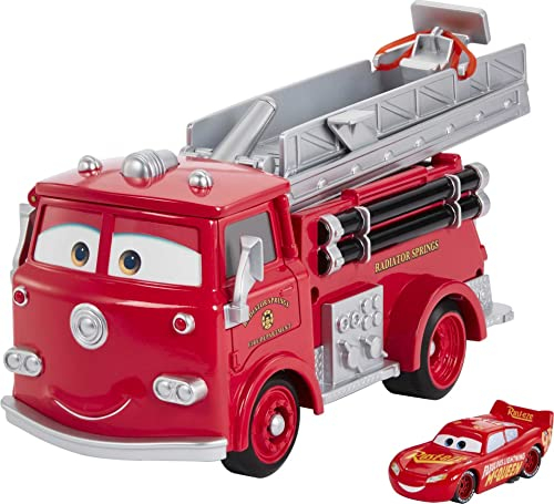 Disney Pixar Cars GPH80 - Farbwechsel Red Spielset und exklusives Lightning McQueen-Fahrzeug mit Farbwechseleffekt, Farbwechsel-Fahrzeuge Spielset , Geschenk für Kinder ab 4 Jahren