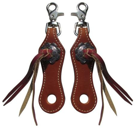 Showman Scalloped Leather Slobber Straps