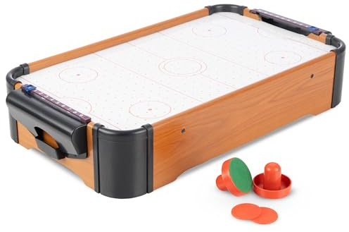 Air Hockey Table Mini Arcade Game - 22-Inch Tabletop Board Game for Girls and Boys, Battery-Operated, and Includes Puck and Paddles by Hey Play