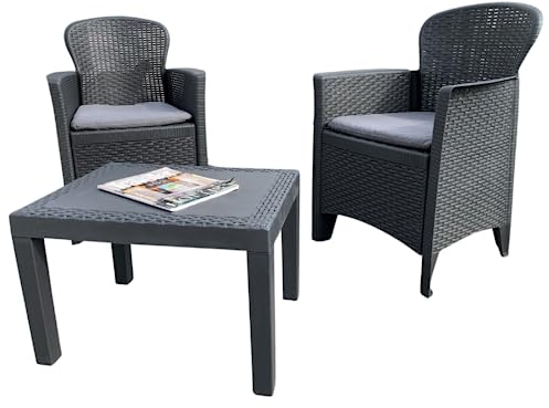 MAURY'S Gartenmöbel-Set, Anthrazit, Standard