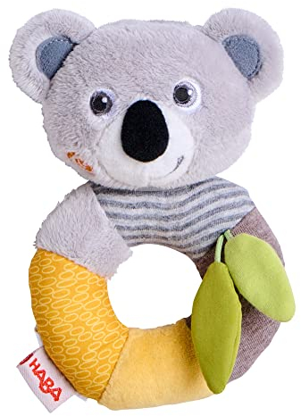 HABA 306654 - Greifling Kuschel Koala, Greifling ab 6 Monaten, Grau