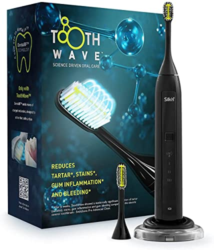 Silk'n Toothwave Elektrische Zahnbürste - Technologie gegen Verfärbungen und Zahnstein - 48.000 Vibrationen p.m., 1 Stück (1er Pack)