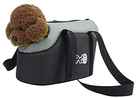 Hundetransporttasche Winter Große Kapazität Tragetasche kleiner Hund Katze Hundetasche Haustier Faltbar Transporttasche Atmungsaktiv Verstellbar Hundetragebeutel für Haustiere innerhalb von 5kg