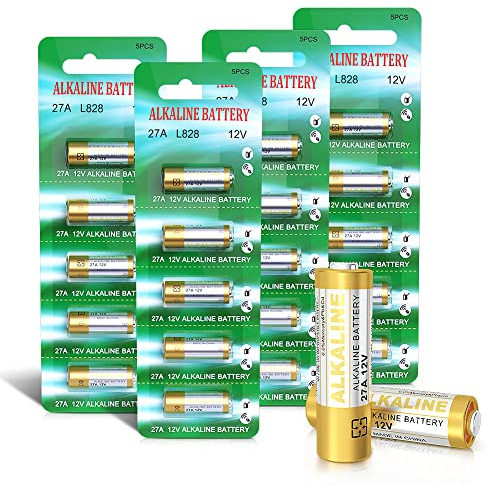 Pilas alcalinas de 27 A, 12 V, A27S, MN27, L828, A27, 12 V, 20 Unidades