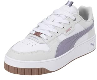PUMA Damen Carina Street Lux Sneaker, White Pale Plum Feather Gray, 42 EU