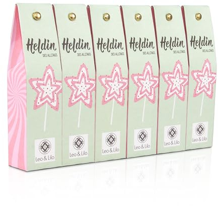 Leo & Lilo Naturkosmetik Handcremes - 6er-Set (20 ml) - Geschenkgruss Heldin des Alltags - Pflegt trockene Hände - Einzeln verpackt - Perfekt zum Verschenken