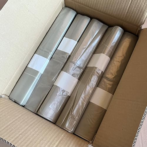 90 Sacchi Spazzatura 72x110 cm 110L 50gr x sacco per raccolta differenziata rifiuti (9 rotoli da 10 pz cad) colore NERO GIALLO AZZURRO VERDE VIOLA GRIGIO o NEUTRO TRASPARENTE (Trasparente Neutro)