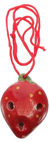 COSMEVIVI Erdbeerförmige Okarina Übungsmusikinstrument Für Junge Mädchen Fruchtförmige Okarina Übungsblasinstrument Für Junge Mädchen