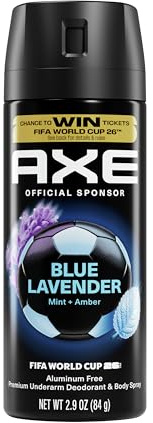 AXE Fine Fragrance Body Spray, Blue Lavender, 72H Freshness, Mint & Amber Notes, Aluminum‑Free | 2.9 oz