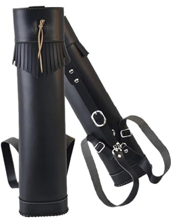 Ayztantine Portaflechas Soporte de Flecha for Tiro con Arco, Accesorio portátil Parte Trasera Cuero