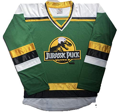 Jurassic Puck Jerseys - Pro Jerseys Ready to Customize with Names and Numbers (Green, Adult Small)