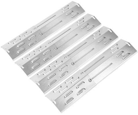 GFTIME Universal Brennerabdeckung 29 bis 43cm Flammenverteiler Grill Ersatzteile für Jamestown, Charbroil, Landmann, Enders, Taino, Burnhard, Barbecook, Proficook, 4 Stück