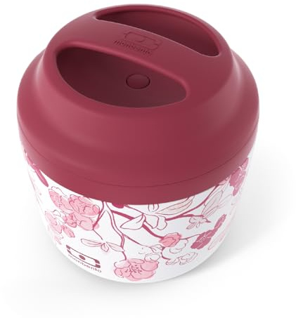 monbento - Lunch Box for Women Insulated MB Element Graphic Magnolia - Leakproof and Insulated Bento Box Perfect for Work/Outdoor - Keeps Food Hot/Cold - BPA Free - Food Grade Safe - Pink Flowers