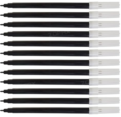 iSketchO SingleCOLOUR Writing Pens, BLACK, Pack of 12, Fine Tip Pens, Ideal for Writing Marking Note-taking Pens, Perfect for School Office Home Use, iZOFAX