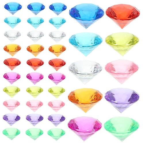 PRETYZOOM 300 Diamanti Acrilici Riempitivi per Vasi Gemme Sparse per Decorazioni da Tavola per Matrimoni Diamanti Finti Artificiali Diamanti da Tavolo S