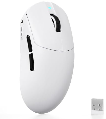 ATTACK SHARK X8SE Mouse da Gaming Wireless, Leggero 55g, Sensore PAW3311, Chip BK52820, 25.000 DPI, Connessione BT/2,4G/USB-C, 80 Milioni di Click, Batteria 500mAh, Driver Web per PC/Mac–Bianco