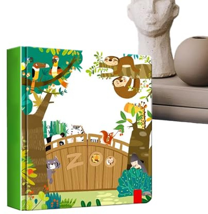 TABSIRAH Libri interattivi per bambini, libro di fiabe educativo 3D, tema animale, copertina rigida, libri interattivi, per leggere discorsi per ragazzi e ragazze, compleanno, asilo, viaggi, casa