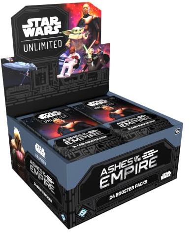 Asmodee – FFG – Star Wars: Unlimited Trading Card Game – Ashes of the Empire – Booster Display (24 booster pack) – TCG för barn och vuxna, ålder 12+, 2+ spelare, 20 minuter, engelska