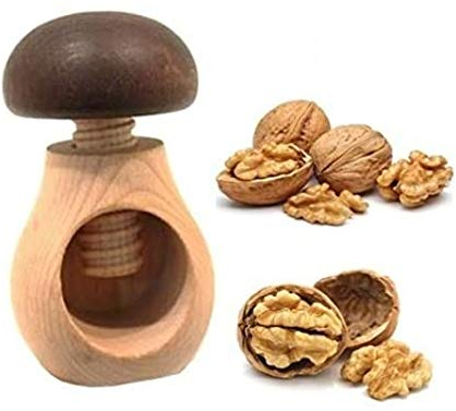 SHIMOMURA SCHIACCIANOCI SCHIACCIA Noci A Vite in Legno Naturale di FAGGIO Made in Europe