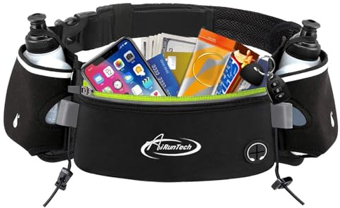 AiRunTech Hydration Running Belt with Water Bottle,Running Fanny Pack for Phone and Wallet Holder,Running Bag Runners Essentials Accessories Marathon Triathlon Walking Jogging Gear Gift