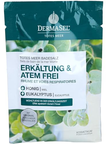 DermaSel Totes Meer Badesalz Erkältung & Atemfrei, 80 g Aditivo para el baño