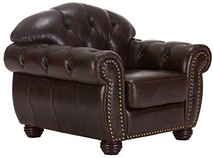Woodkings Chesterfield Sessel Hereford Echtleder antik Braun | Bürosessel, Federkern, Clubsessel, Englisches Leder, Unikat