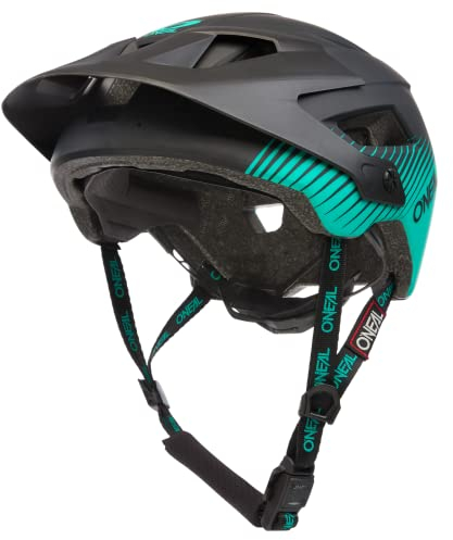 O'NEAL | Mountainbike-Helm | Enduro All-Mountain | Belüftungsöffnungen zur Kühlung, Polster waschbar, Robustes ABS | Helmet Defender Grill V.22 | Erwachsene | Schwarz Grün | Größe L-XL