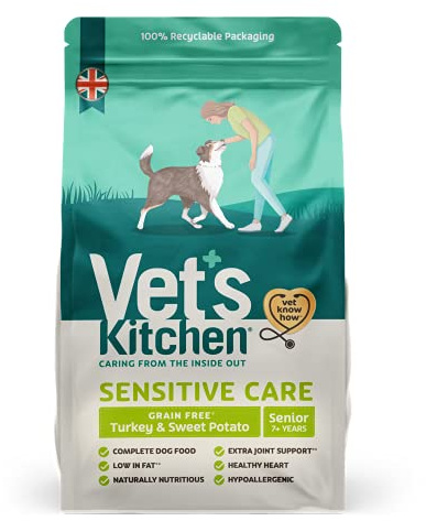 Vet's Kitchen Dry Dog Food Senior Grain Free Turkey & Sweet Potato 2.2kg