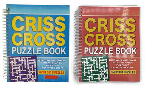 WF Graham Criss Cross - Libro de crucigramas, paquete de 2 – Libro de rompecabezas de viaje con más de 300 rompecabezas