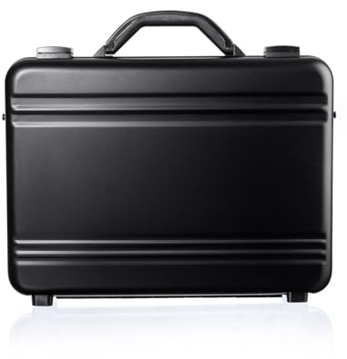 GUARDIQUE Maletín de Aluminio 4A14, Color Negro, Seguro, Ligero, Duradero, Multifuncional, con un Divisor y Bolsillos para Profesionales, Viajes y protección de Equipos