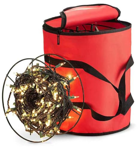 Sac De Rangement pour Guirlandes Lumineuses,Rangement Guirlandes Noël Tissu Oxford | Contenants Étanches pour, Fils Électriques, Couronnes et Accessoires de