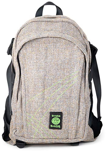 DIME BAGS Urban Hemp Rucksack | Original Hanf Rucksack für alle Geschlechter | inkl. & luftdicht, Sand, Laptop