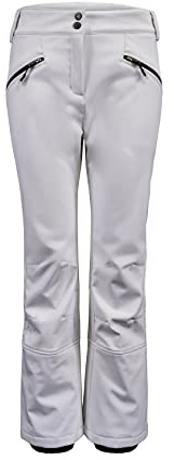 Killtec Damen Thônes Wmn Ski Sftshll Pnts Softshell Hose Mit Schneefang, Weiß, 36 EU