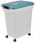 Iris Ohyama, Contenitore per Crocchette, 45L/15kg, Blu, Ermetici, Contenitore per Alimenti in Plastica con Coperchio, con Ruote, Per Cibo per Gatti, Cani, Cibo secco, Dolci, Scatola, ATS-L