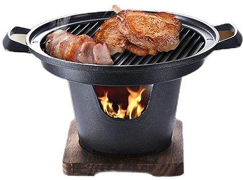 Mini Barbacoa Sin Humo Parrilla de Mesa Portátil Japonesa Pequeña Olla de Barbacoa para una Persona Estufa Interior Picnic al Aire Libre