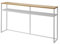 Yamazaki 2028 Tower Konsolentisch mit Regal, Weiß, Stahl/Holz, Minimalistisches Design, 126 x 20,5 x 65 cm (LxBxH)